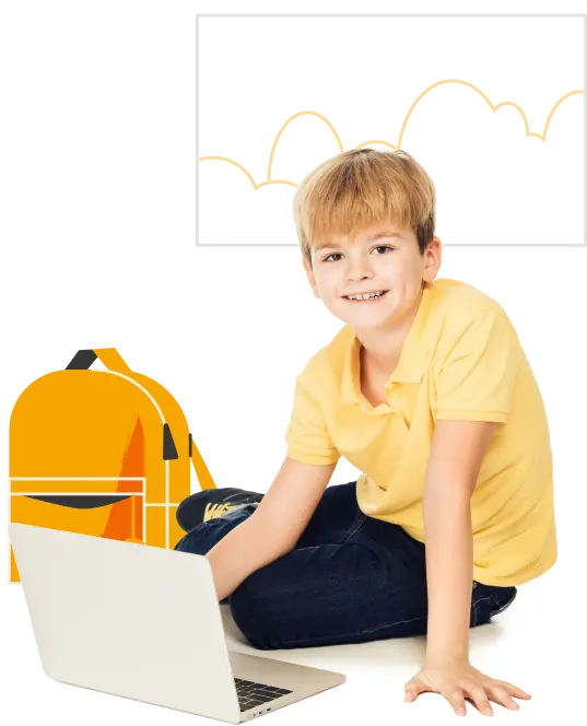 Boy with laptop